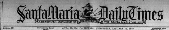 Clipping from Santa Maria Times